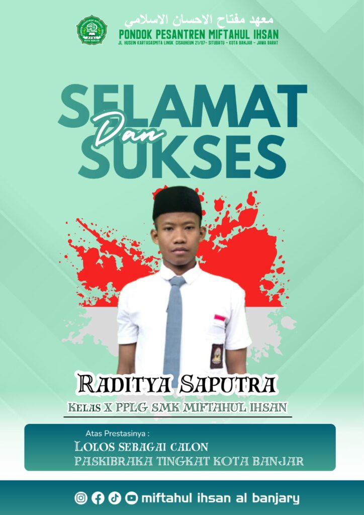 Paskibraka SMK Miftahul Ihsan Kirim Delegasi  Ke Paskibra Kota Banjar Tahun 2026